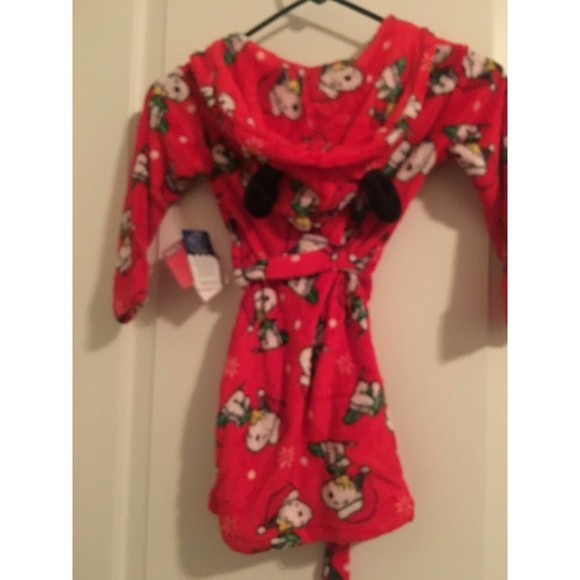 Snoopy Peanuts Christmas Toddler Boys Soft Fleece Bathrobe Robe Size 2T - Picture 6 of 8